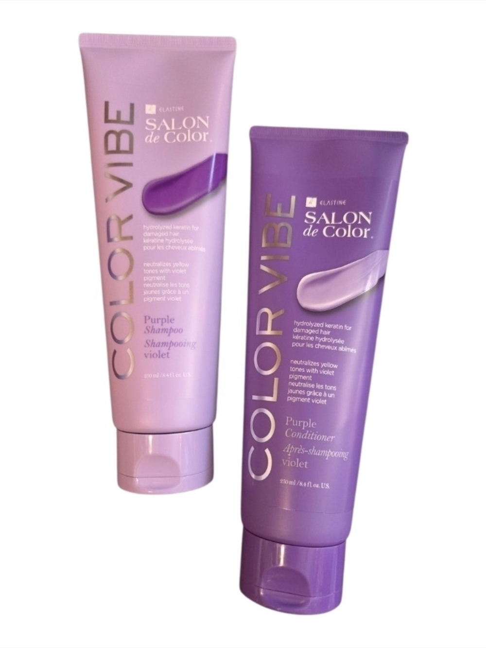 ELASTINE Salon de Color Purple Shampoo & Conditioner Set